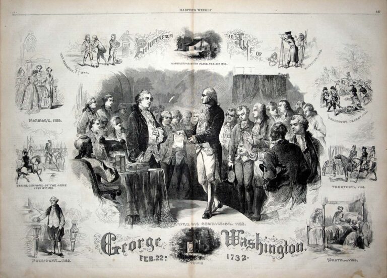 1864 illustration of the Life of George Washington