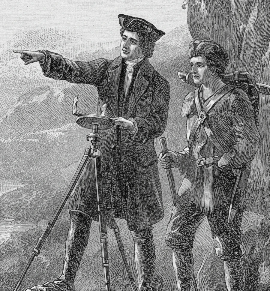 Young George Washington as a Surveyor